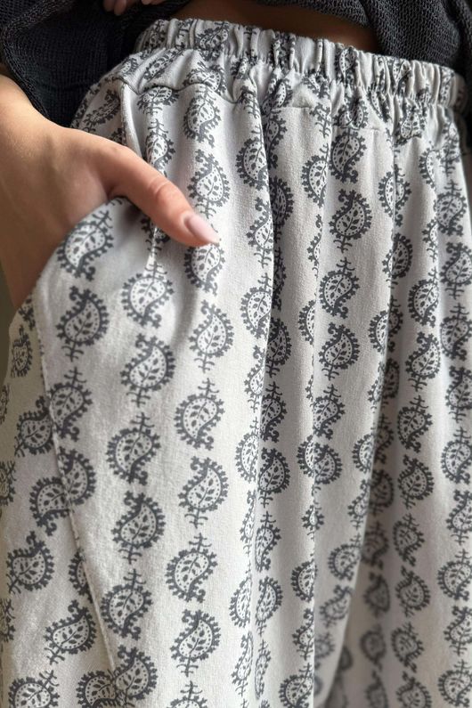 Indira Classic Barrel Pant Smoke & Storm